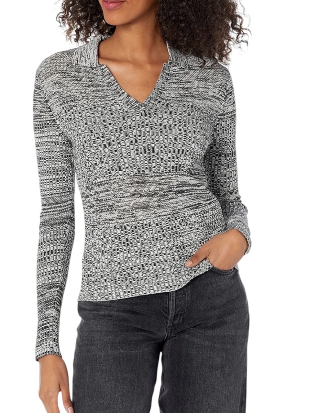 Club Monaco Mix Stitch Johnny polo style sweater size XL like new condition